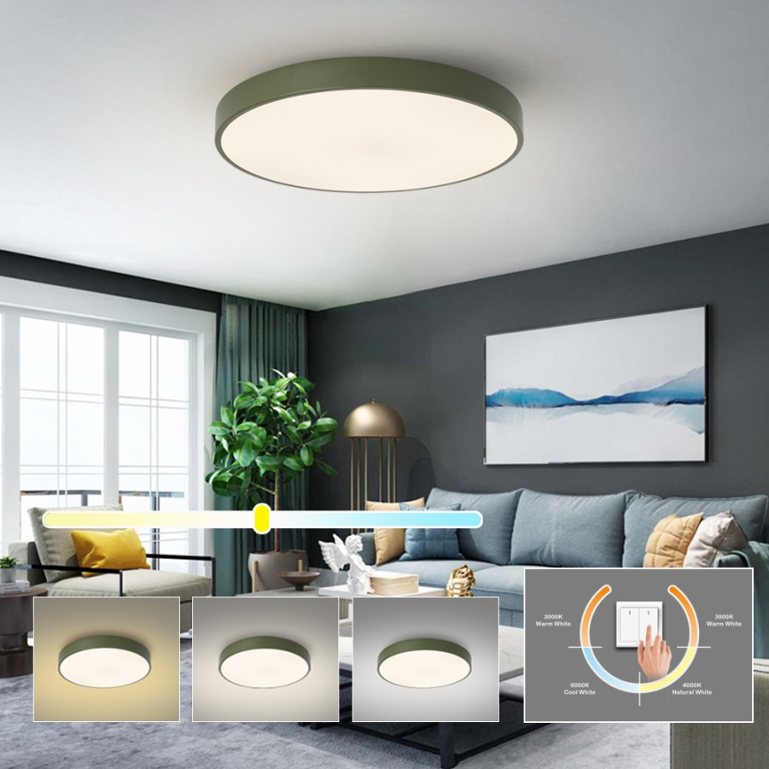 Brilagi - Oprawa sufitowa LED POOL LED/60W/230V 3000/4000/6000K śr. 60 cm zielona