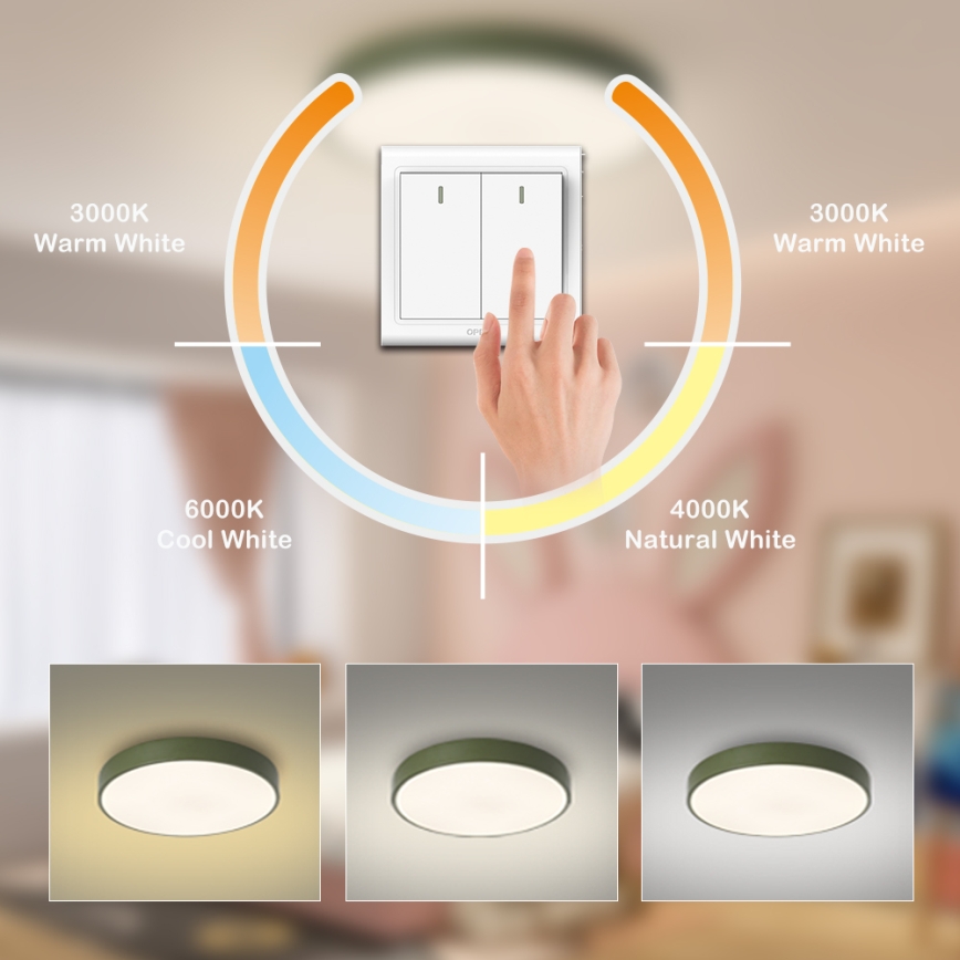 Brilagi - Oprawa sufitowa LED POOL LED/60W/230V 3000/4000/6000K śr. 60 cm zielona