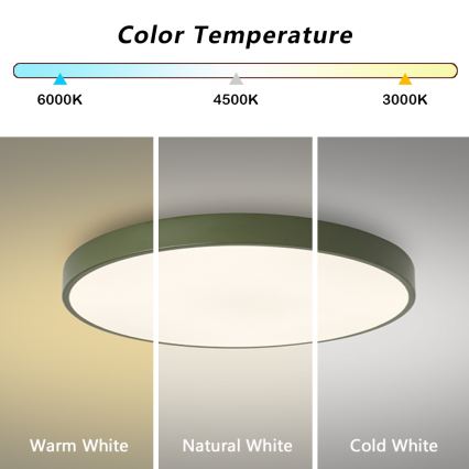 Brilagi - Oprawa sufitowa LED POOL LED/60W/230V 3000/4000/6000K śr. 60 cm zielona