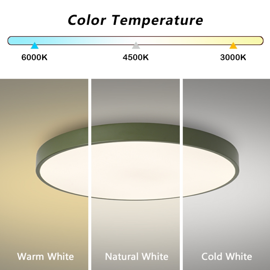 Brilagi - Oprawa sufitowa LED POOL LED/60W/230V 3000/4000/6000K śr. 60 cm zielona