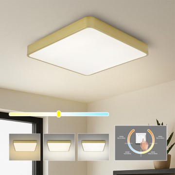 Brilagi - Lampa sufitowa LED POOL SQUARE LED/48W/230V 3000/4000/6000K 50x50 cm złota