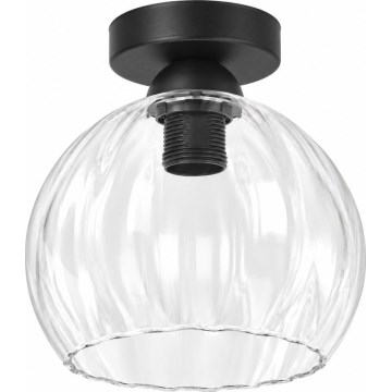 BRILAGI - Lampa sufitowa LED RETRO GLASS 1xE27/60W/230V śr. 25 cm czarna/przezroczysta