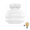 BRILAGI - Lampa sufitowa LED RETRO GLASS 1xE27/60W/230V Ø 20 cm biała/biała