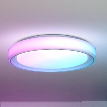 Brilagi - Lampa sufitowa LED RGB ściemnialna FLOCO LED/30W/230V śr. 39,5 cm 3000-6500K Wi-Fi Tuya + LED/6W + pilot zdalnego sterowania