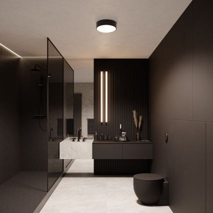BRILAGI - LED RGBW ściemnialna lampa sufitowa do łazienki CLARE 3xE27/12W/230V 2700-6500K średnica 40 cm IP54 czarna