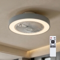 Brilagi - Lampa sufitowa LED ściemnialna z wentylatorem LED/38W/230V 3000-6500K 3000-6500K śr. 50 cm szara + pilot zdalnego sterowania