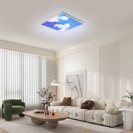 Brilagi - Lampa sufitowa LED SLIMFRAME SKY LED/58W/230V 60x60 cm srebrna/niebieska