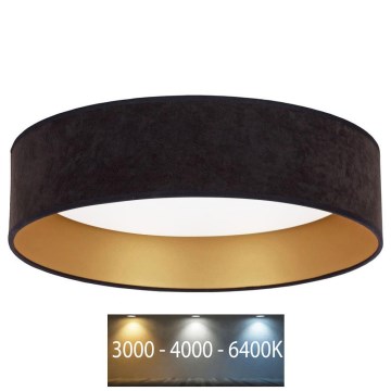 Brilagi - Lampa sufitowa LED VELVET LED/24W/230V śr. 40 cm 3000/4000/6400K czarny/złoty