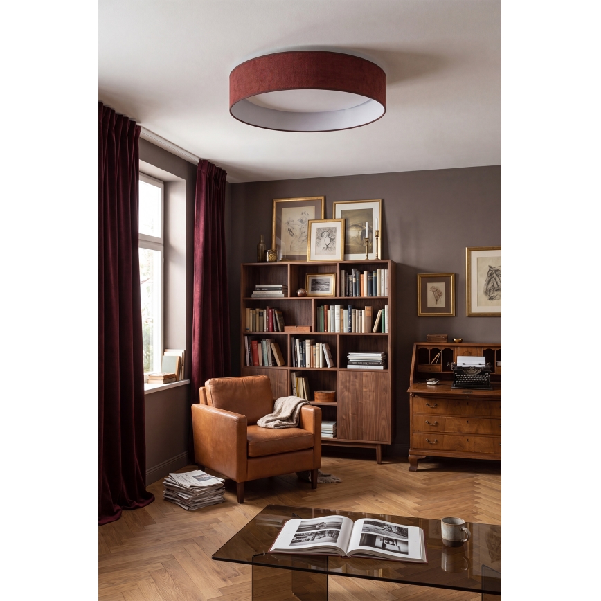 Brilagi - Lampa sufitowa LED VELVET SIMPLE LED/36W/230V 3000K śr. 55 cm bordowa