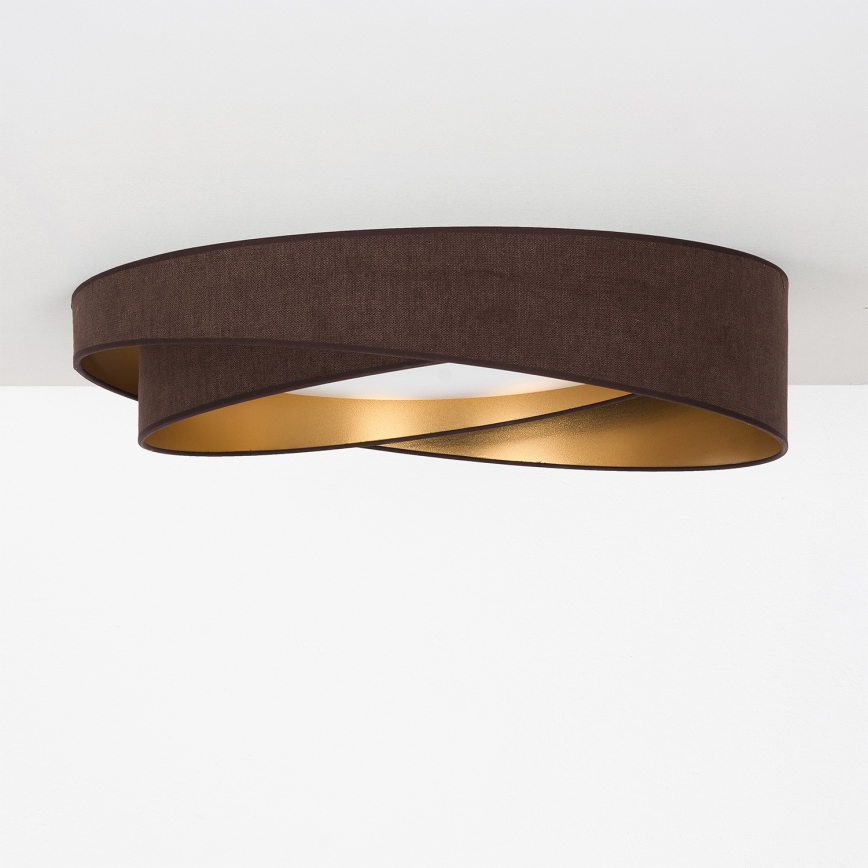 BRILAGI - Lampa sufitowa LED VELVET TWIST LED/24W/230V 4000K Ø 55 cm brązowa/złota