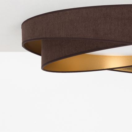 BRILAGI - Lampa sufitowa LED VELVET TWIST LED/24W/230V 4000K Ø 55 cm brązowa/złota