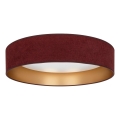 Brilagi - Lampa sufitowa LED VELVET VARI LED/24W/230V 3000/4000/6500K, średnica 45 cm, bordowa/złota