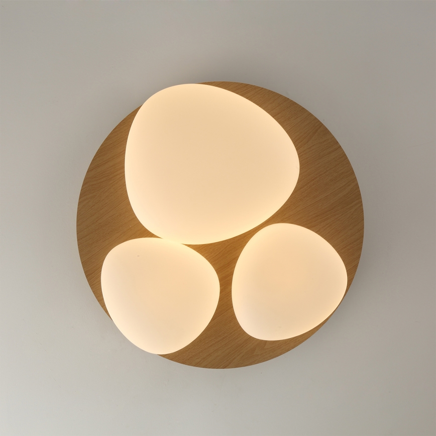 Brilagi - Lampa sufitowa LED VISBY WOOD LED/36W/230V śr. 50 cm brązowa