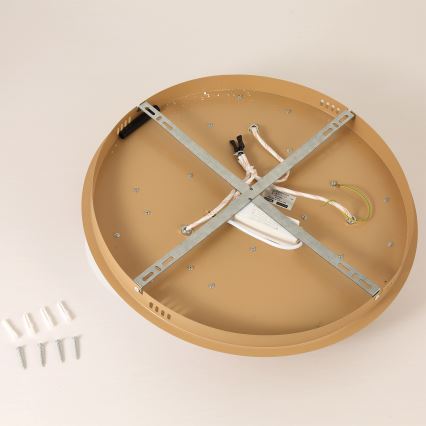 Brilagi - Lampa sufitowa LED VISBY WOOD LED/36W/230V śr. 50 cm brązowa