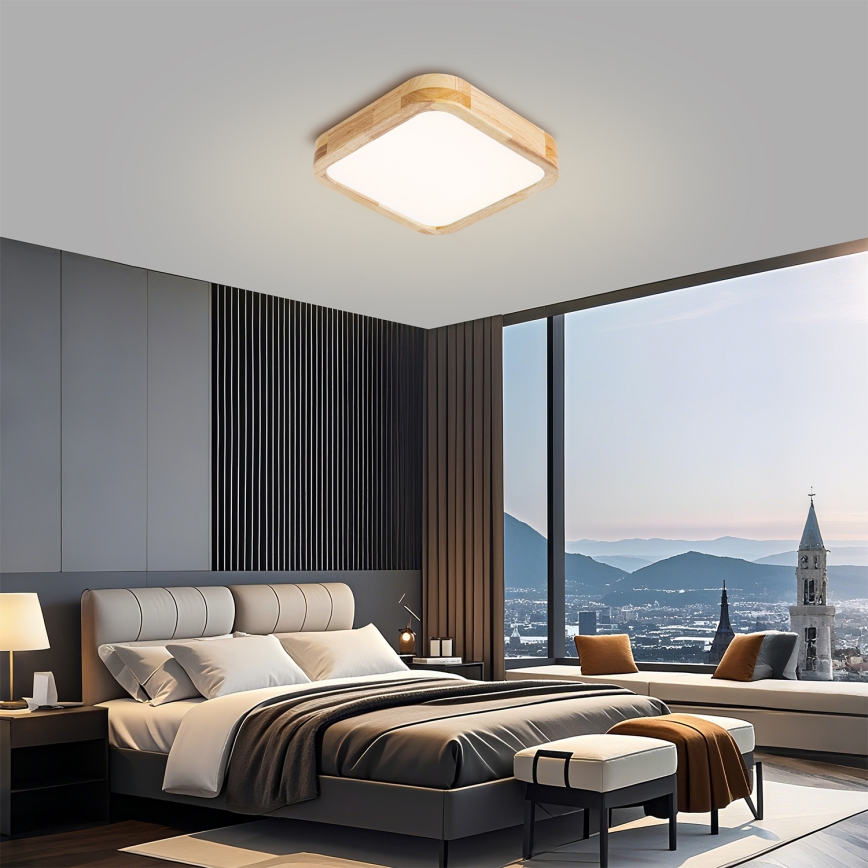 Brilagi - Oprawa sufitowa LED WOODLINE SQUARE LED/32W/230V 3000/4000/6000K dąb 30x30 cm