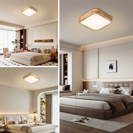 Brilagi - Oprawa sufitowa LED WOODLINE SQUARE LED/32W/230V 3000/4000/6000K dąb 30x30 cm