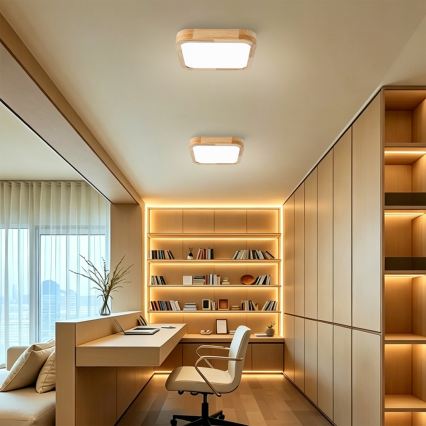 Brilagi - Oprawa sufitowa LED WOODLINE SQUARE LED/32W/230V 3000/4000/6000K dąb 30x30 cm