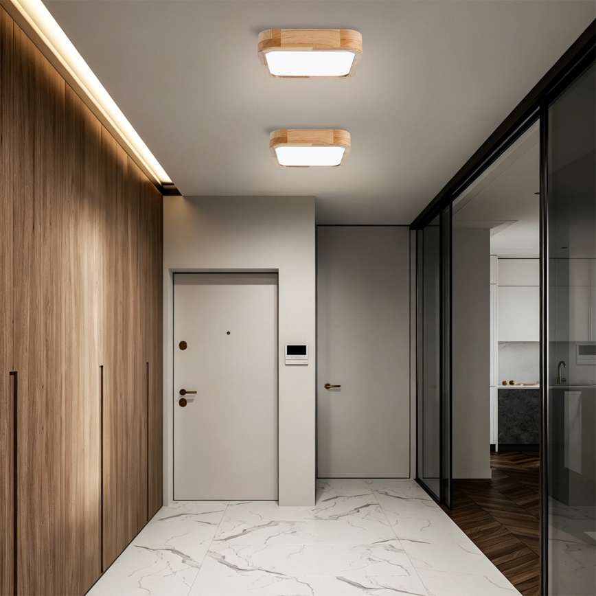 Brilagi - Oprawa sufitowa LED WOODLINE SQUARE LED/32W/230V 3000/4000/6000K dąb 30x30 cm
