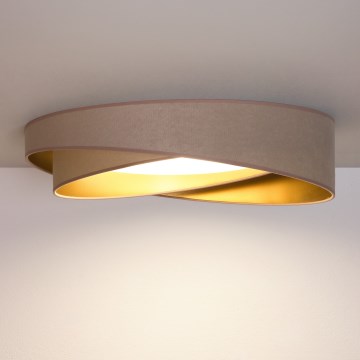 BRILAGI - Lampa sufitowa LED z funkcją ściemniania VELVET TWIST LED/36W/230V 3000-6000K śr. 65 cm Wi-Fi Tuya Beacon beżowy/złoty + pilot zdalnego sterowania