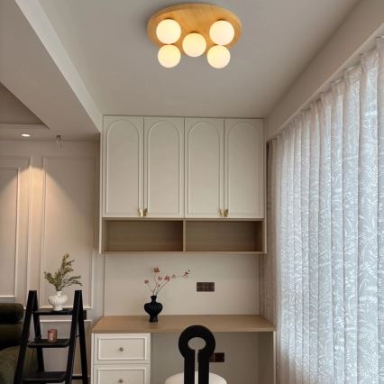 Brilagi - Lampa sufitowa LUND WOOD 5xG9/9W/230V Ø 40 cm z drewna kauczukowca