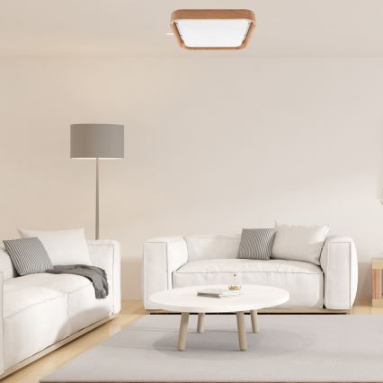 Brilagi - LED Regulowane natynkowe oświetlenie sufitowe MANAROLA CUBIC LED/24W/230V 3000-6500K dąb + pilot zdalnego sterowania