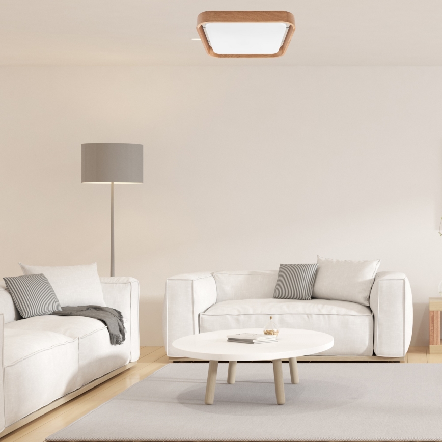 Brilagi - LED Regulowane natynkowe oświetlenie sufitowe MANAROLA CUBIC LED/24W/230V 3000-6500K dąb + pilot zdalnego sterowania