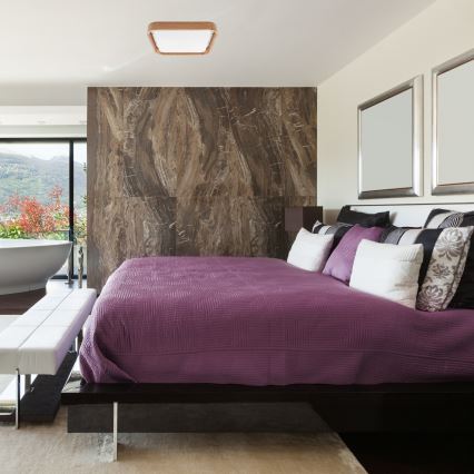 Brilagi - LED Regulowane natynkowe oświetlenie sufitowe MANAROLA CUBIC LED/24W/230V 3000-6500K dąb + pilot zdalnego sterowania