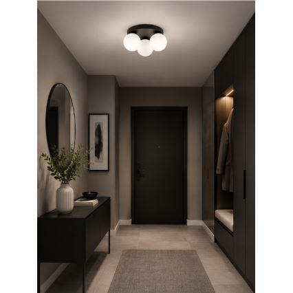 Brilagi - Lampa sufitowa MILO 3xE27/60W/230V śr. 35 cm czarna