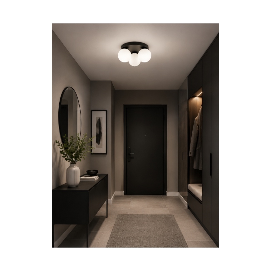 Brilagi - Lampa sufitowa MILO 3xE27/60W/230V śr. 35 cm czarna