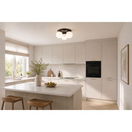 Brilagi - Lampa sufitowa MILO 3xE27/60W/230V śr. 35 cm czarna