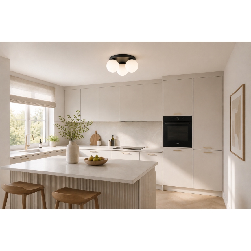Brilagi - Lampa sufitowa MILO 3xE27/60W/230V śr. 35 cm czarna
