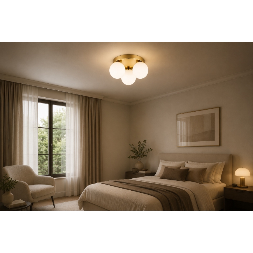 Brilagi - Lampa sufitowa MILO 3xE27/60W/230V Ø 35 cm złota