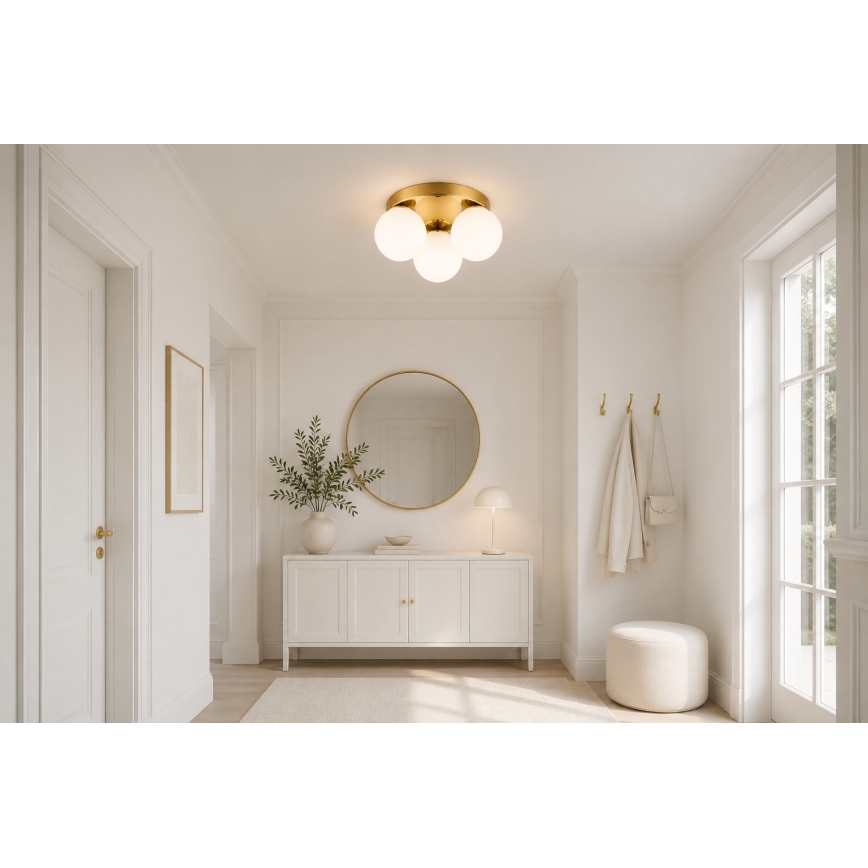 Brilagi - Lampa sufitowa MILO 3xE27/60W/230V Ø 35 cm złota