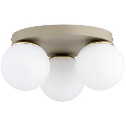 Brilagi - Lampa sufitowa MILO ECRU 3xE27/60W/230V, śr. 35 cm, beżowo-złota