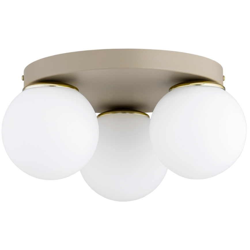 Brilagi - Lampa sufitowa MILO ECRU 3xE27/60W/230V, śr. 35 cm, beżowo-złota