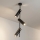 Brilagi - Lampa sufitowa na pręcie BRANCH 3xGU10/30W/230V czarna
