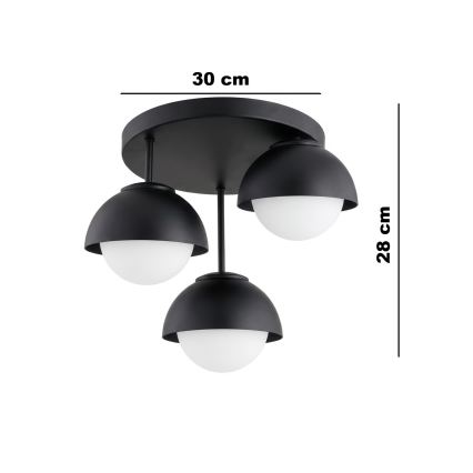 BRILAGI - Lampa sufitowa natynkowa COSMO 3xE27/60W/230V czarna