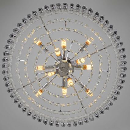 BRILAGI - Lampa sufitowa natynkowa ECLIPSE 12xE14/10W/230V śr. 78 cm srebrna