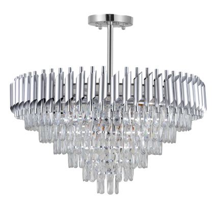 BRILAGI - Lampa sufitowa natynkowa ECLIPSE 12xE14/10W/230V śr. 78 cm srebrna