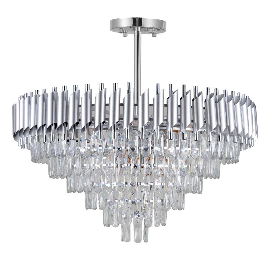 BRILAGI - Lampa sufitowa natynkowa ECLIPSE 12xE14/10W/230V śr. 78 cm srebrna