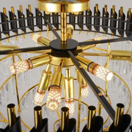 BRILAGI - Lampa sufitowa natynkowa ECLIPSE 12xE14/10W/230V śr. 78 cm złota/czarna