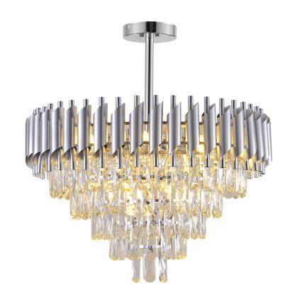 BRILAGI - Lampa sufitowa natynkowa ECLIPSE 9xE14/10W/230V śr. 58 cm srebrna
