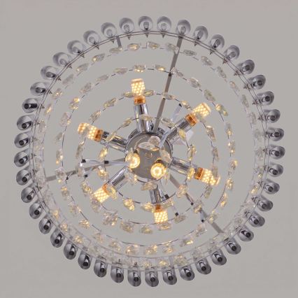 BRILAGI - Lampa sufitowa natynkowa ECLIPSE 9xE14/10W/230V śr. 58 cm srebrna
