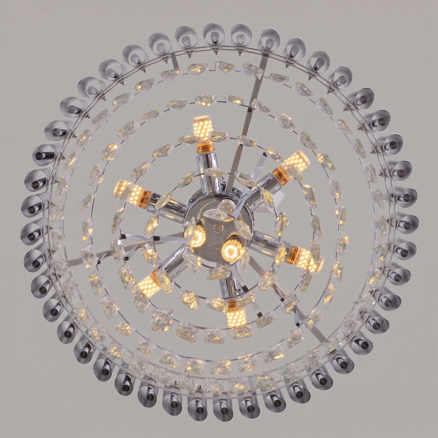 BRILAGI - Lampa sufitowa natynkowa ECLIPSE 9xE14/10W/230V śr. 58 cm srebrna