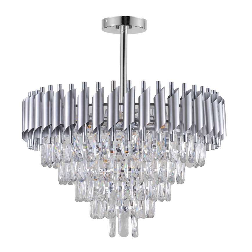 BRILAGI - Lampa sufitowa natynkowa ECLIPSE 9xE14/10W/230V śr. 58 cm srebrna