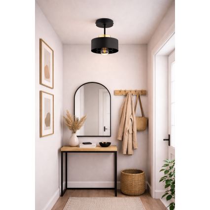 BRILAGI - Lampa sufitowa natynkowa SPRING 1xE27/60W/230V śr. 20 cm czarna/złota