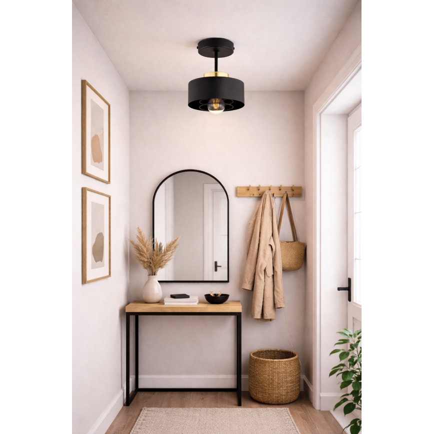 BRILAGI - Lampa sufitowa natynkowa SPRING 1xE27/60W/230V śr. 20 cm czarna/złota