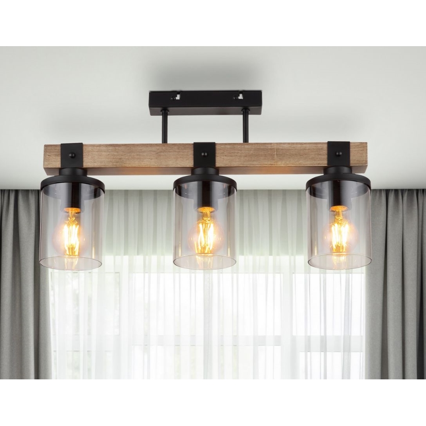 Brilagi - Lampa sufitowa natynkowa VISTA 3xE27/60W/230V dąb