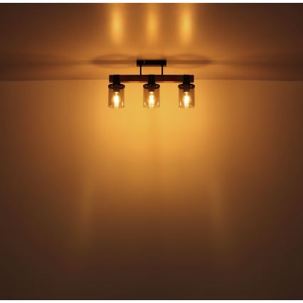 Brilagi - Lampa sufitowa natynkowa VISTA 3xE27/60W/230V dąb