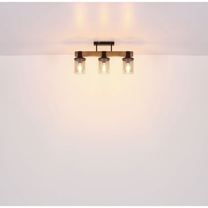 Brilagi - Lampa sufitowa natynkowa VISTA 3xE27/60W/230V dąb